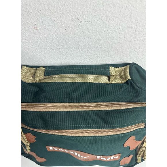 Travelin' Tales by Just Bepaws Pet Travel Bag Green Brown Tan 15" X 10" See Note - Picture 2 of 11